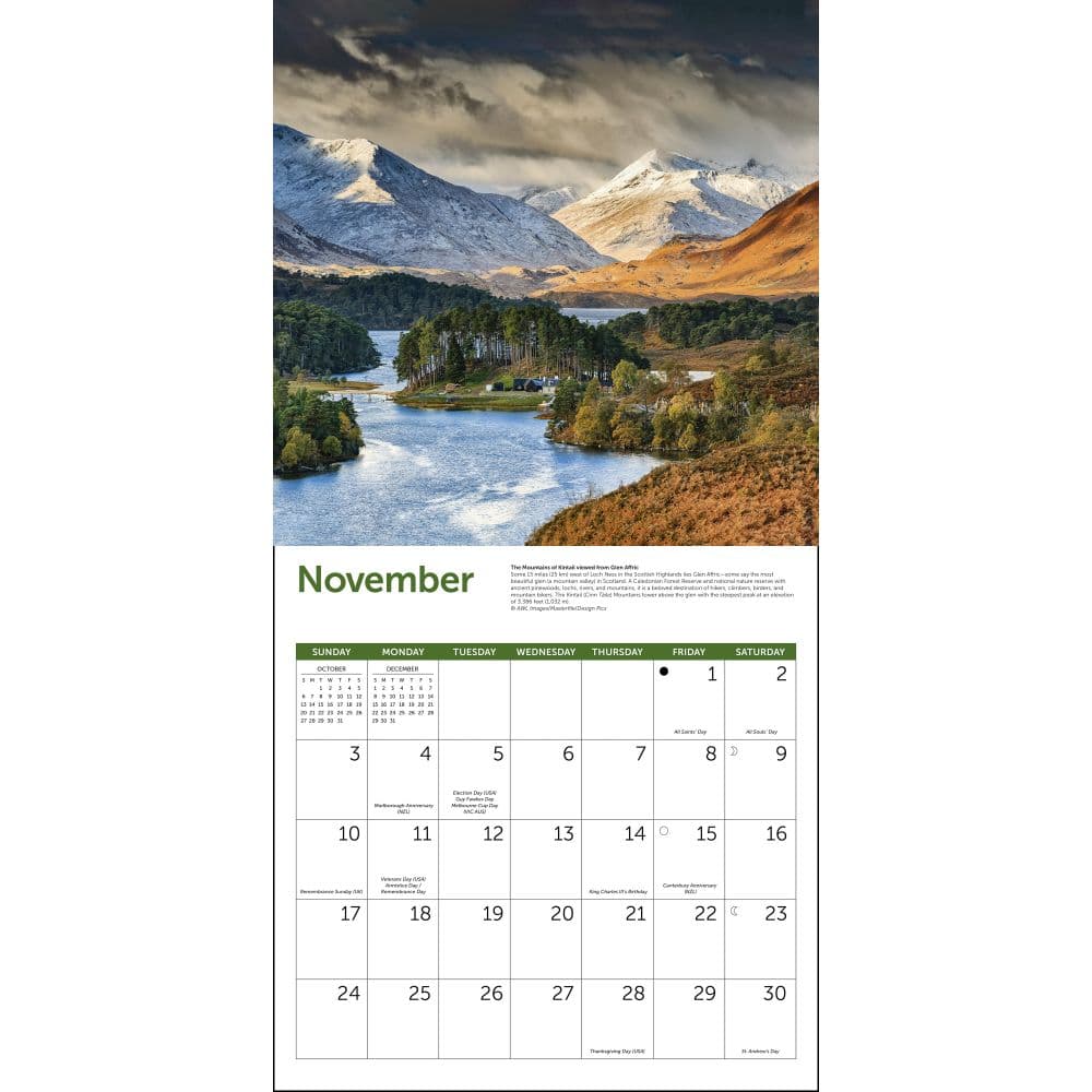 Scotland 2025 Wall Calendar