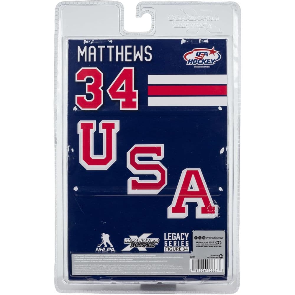 Team USA Auston Matthews 7-Inch Hockey Figure Sixth Alternate Image