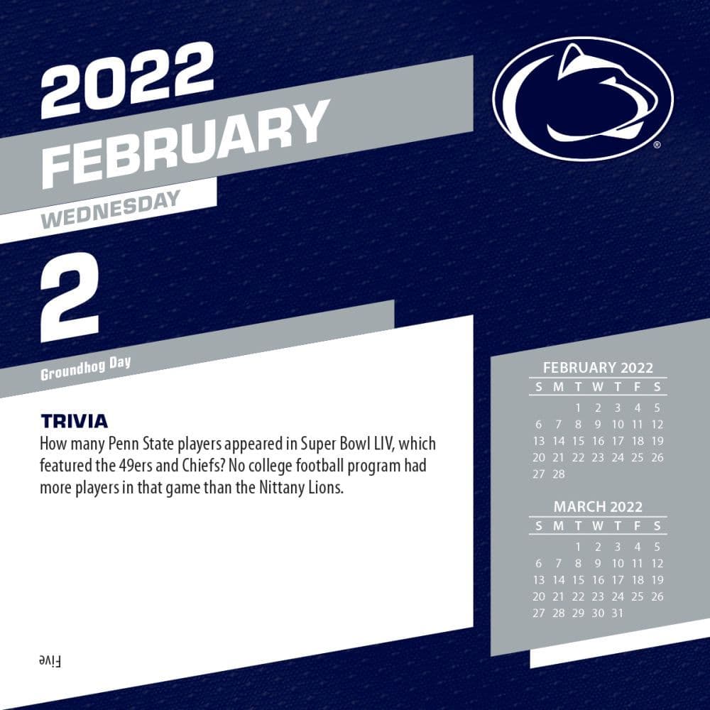 Penn State Calendar 2022 Customize and Print