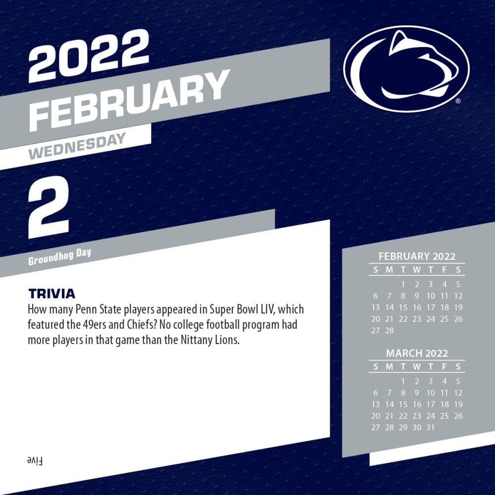 Penn State 2022 Calendar
