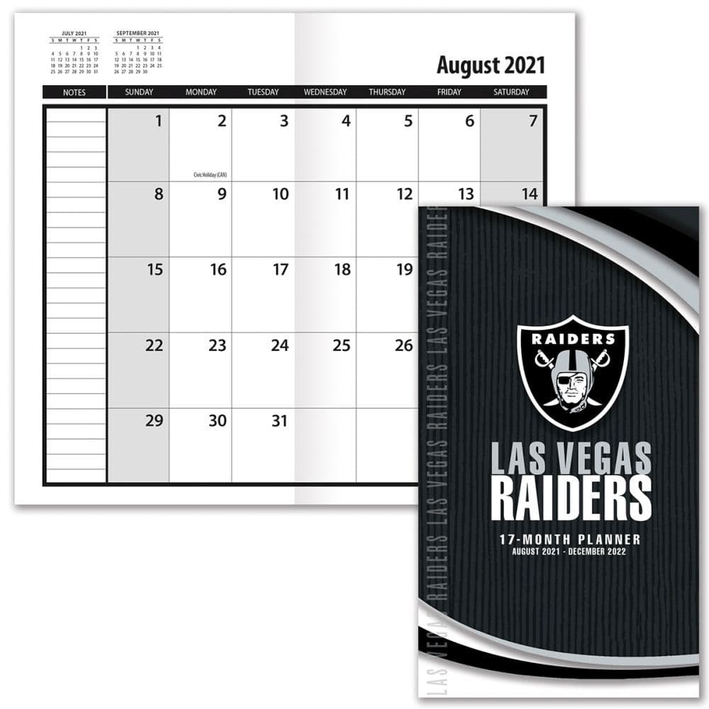 Las Vegas Raiders 2022 17-Month Pocket Planner - Calendars.com