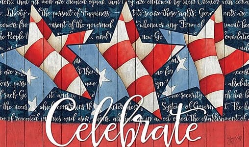 Celebrate Door Mat by Joy Hall
