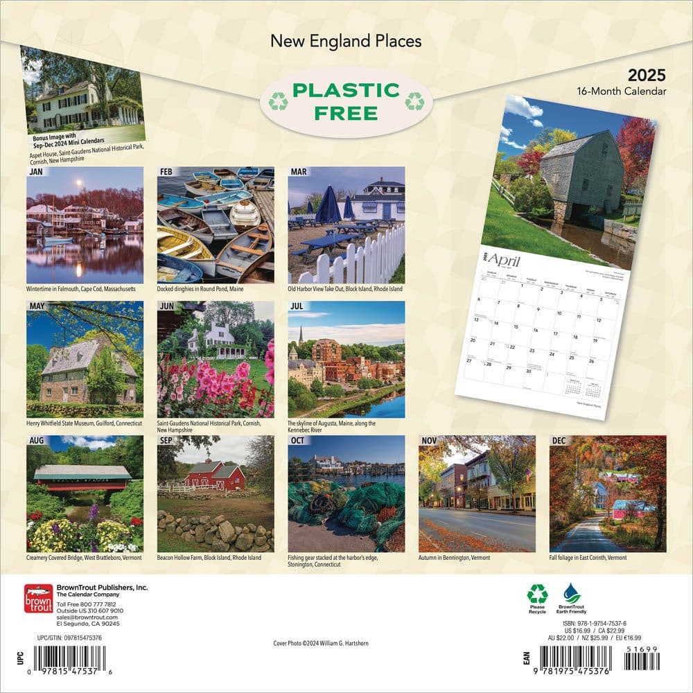 New England Places 2025 Wall Calendar First Alternate Image width=&quot;1000&quot; height=&quot;1000&quot;