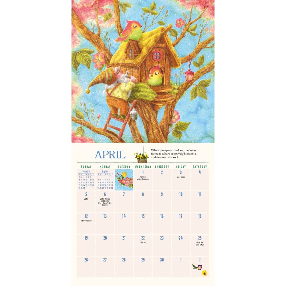 Gnome Life 2026 Mini Wall Calendar Third Alternate Image