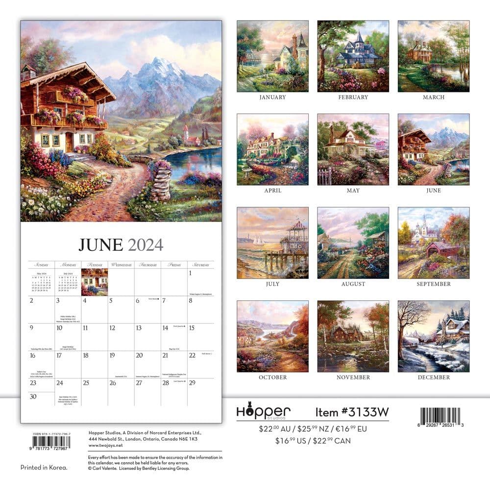 Bygone Days 2024 Wall Calendar