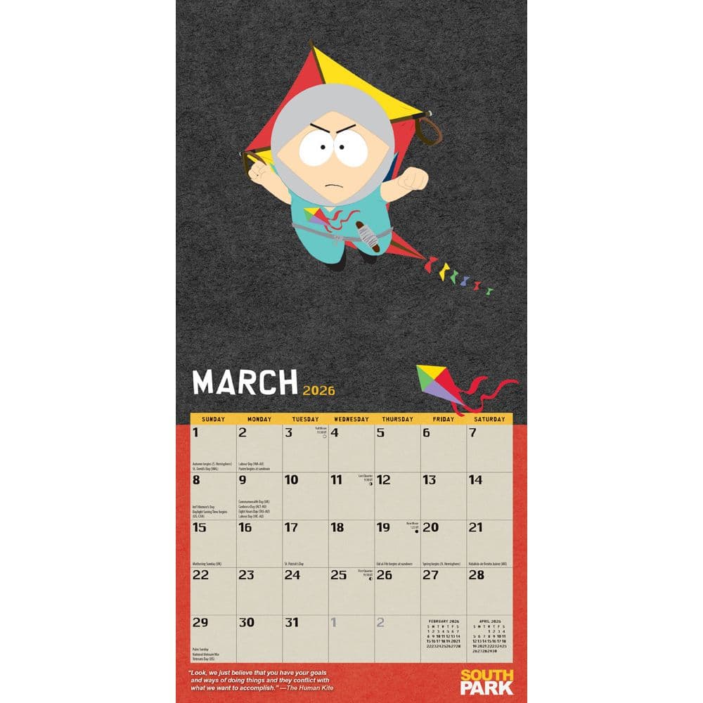 South Park 2026 Mini Wall Calendar Second Alternate Image