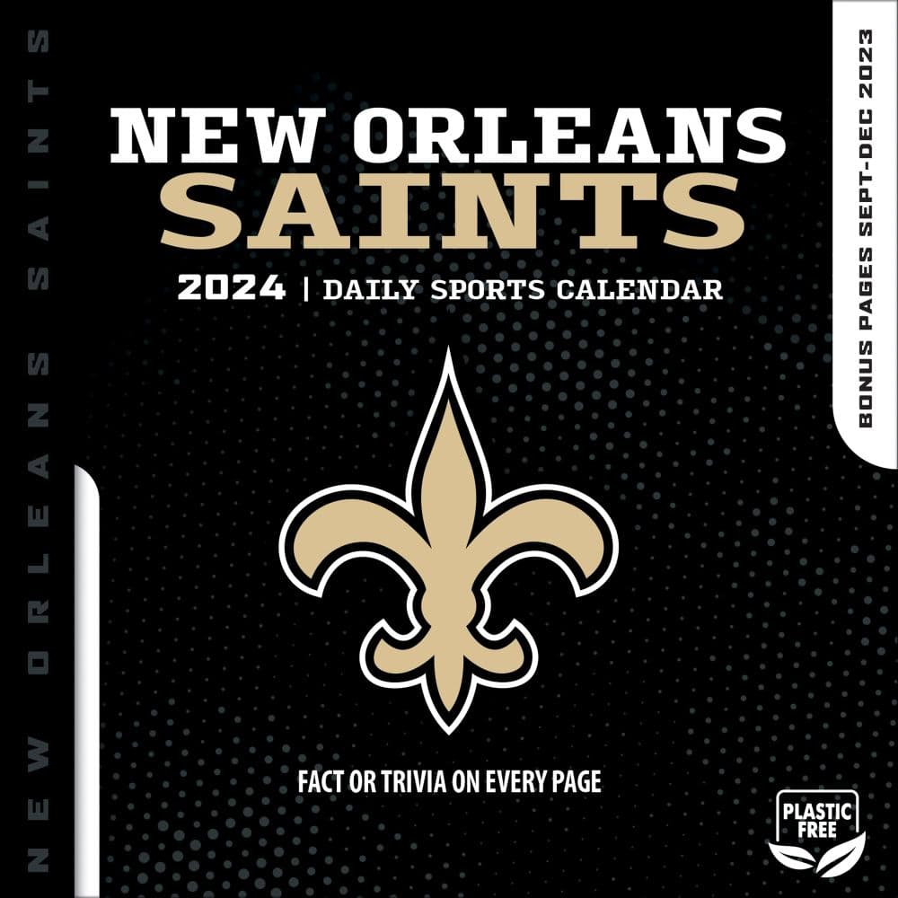 NFL New Orleans Saints 2024 Desk Calendar Main