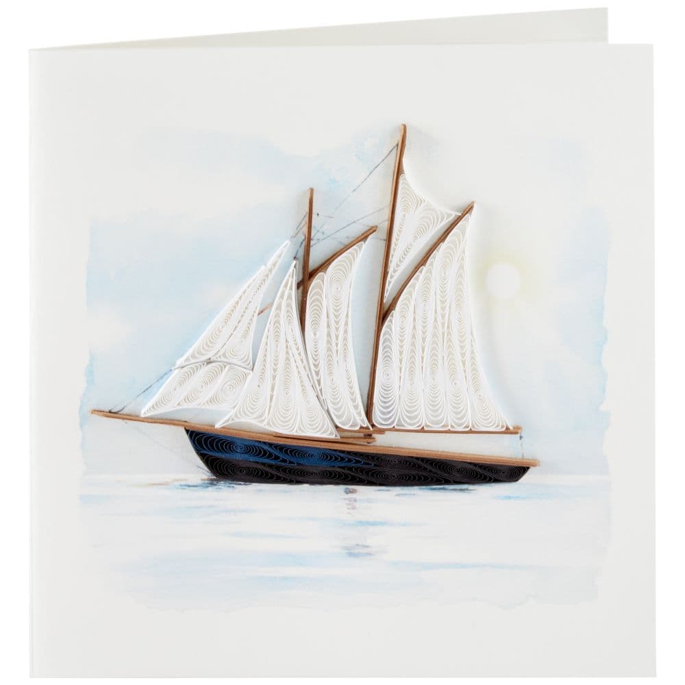 Sailboat Quilling Blank Card Sixth Alternate Image width=&quot;1000&quot; height=&quot;1000&quot;