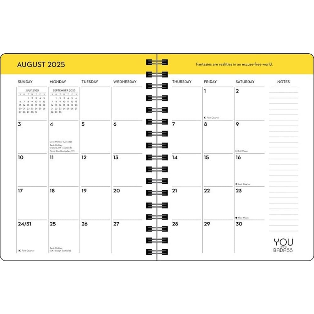 You Are a Badass 2026 Planner Third Alternate Image