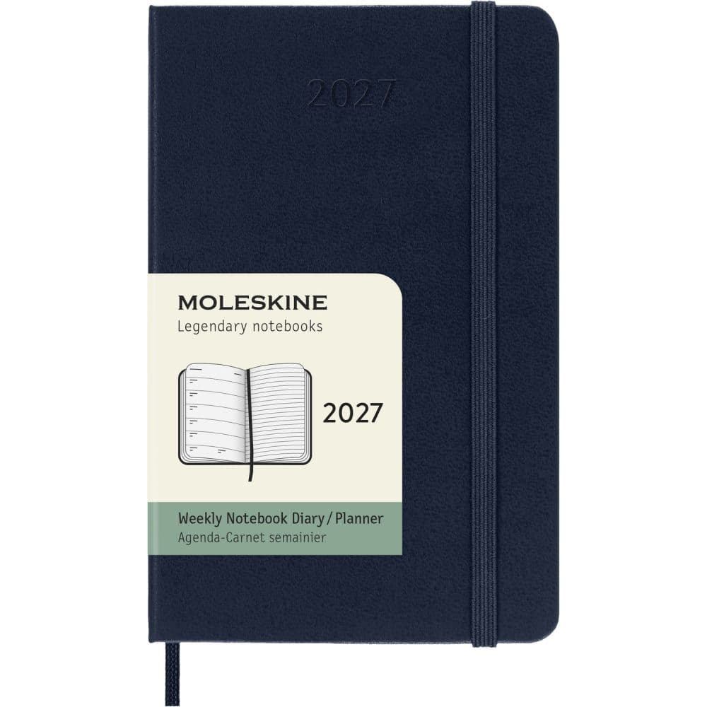 image Moleskine Sapphire Blue Pocket Hard Cover 2027 Weekly Planner Main Product Image
