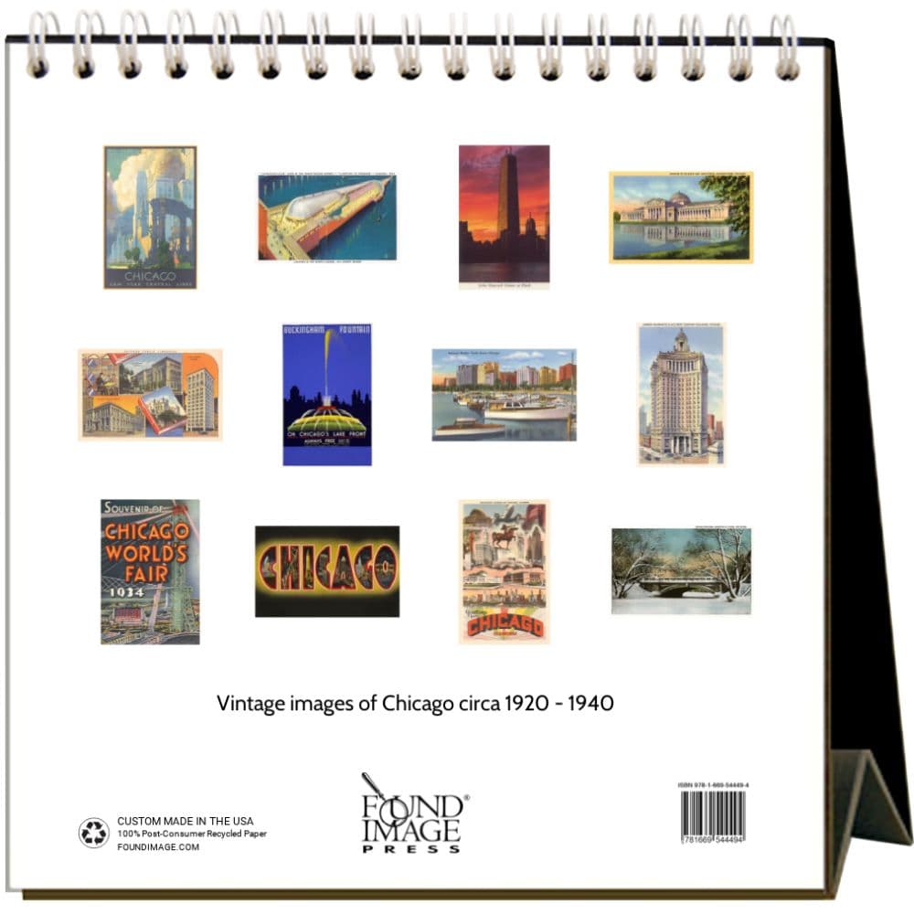 Nostalgic Chicago 2025 Easel Desk Calendar First Alternate Image width="1000" height="1000"