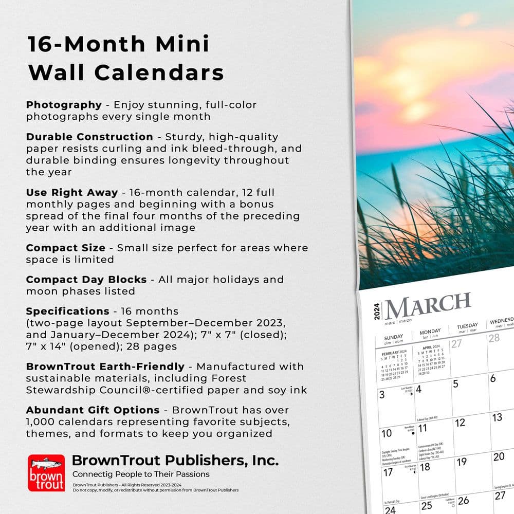 Simplicity 2024 Mini Wall Calendar
