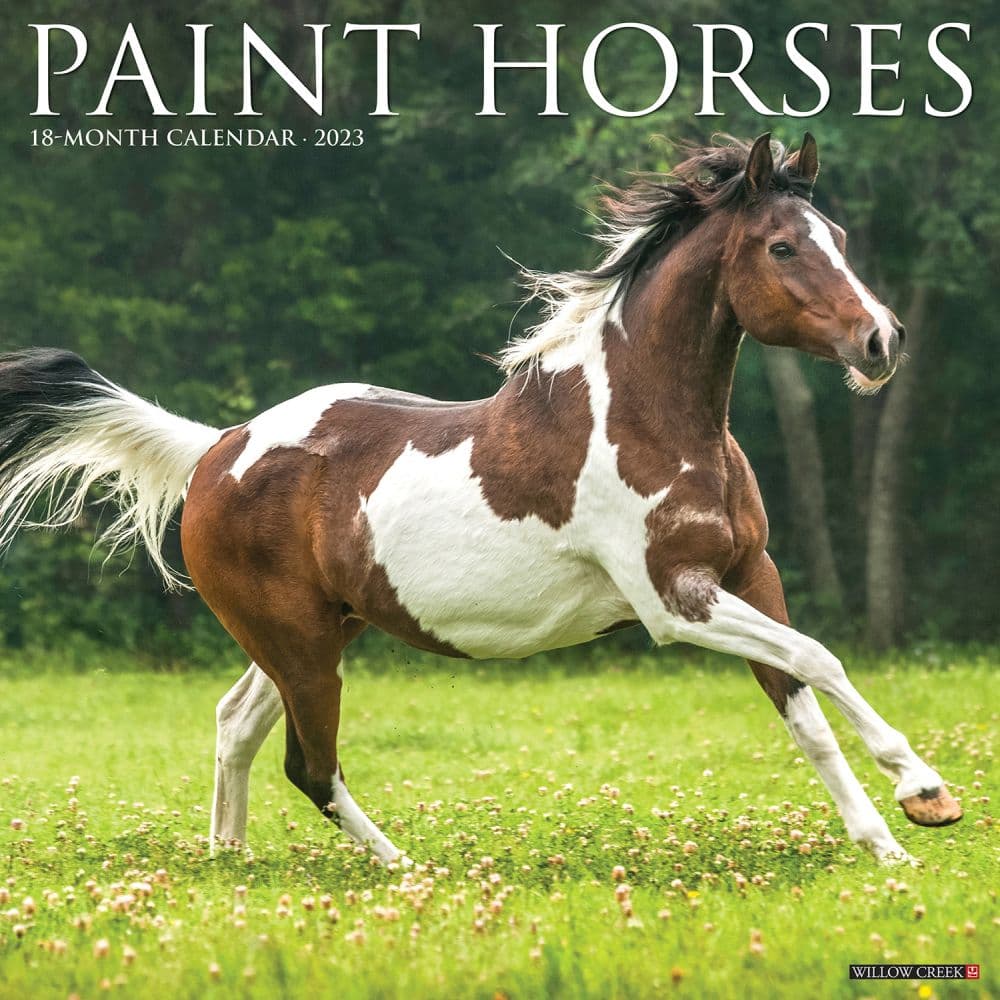 Willow Creek Press Horses Paint 2023 Wall Calendar