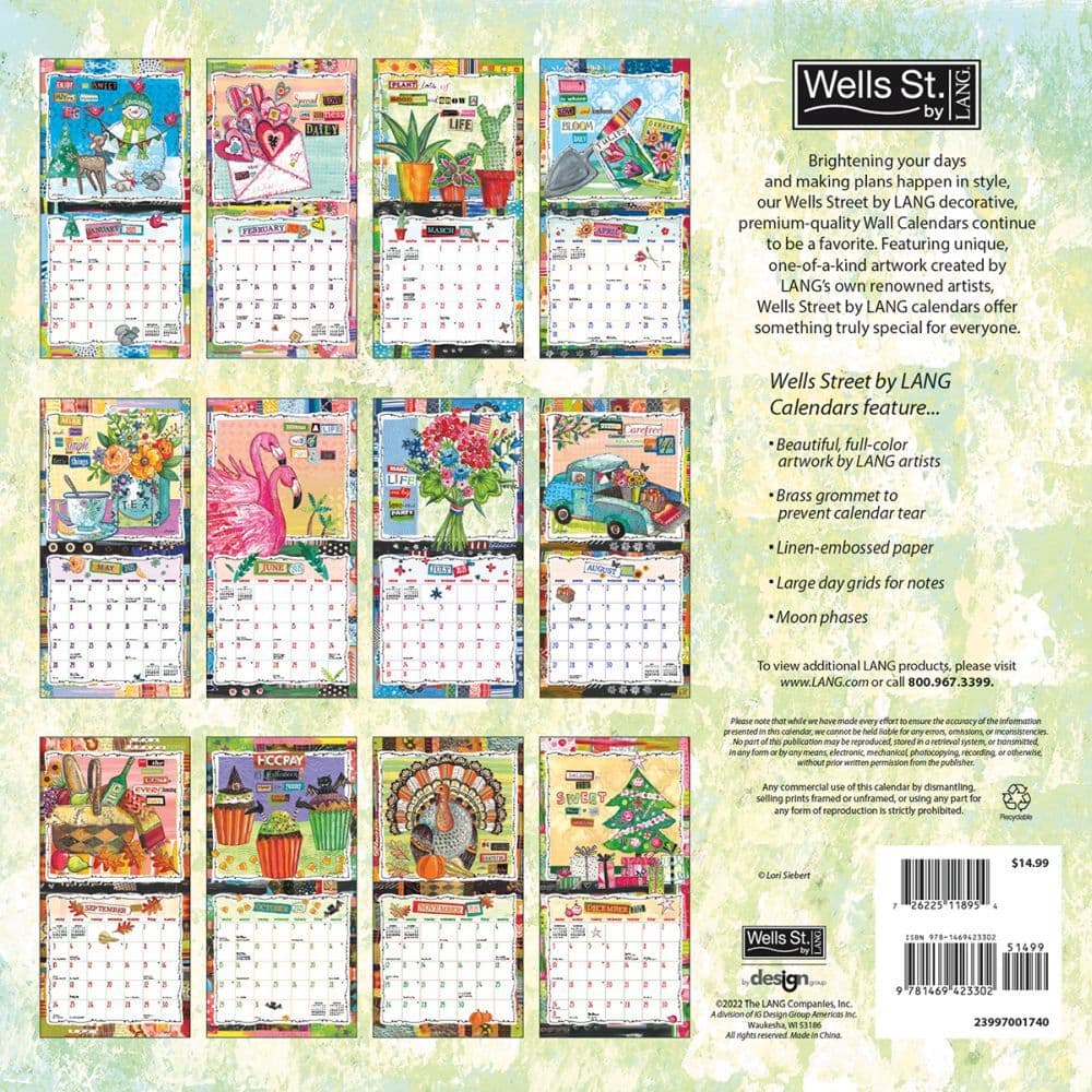 Live Happily 2023 Wall Calendar - Calendars.com