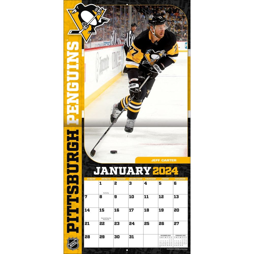 Pittsburgh Penguins 2024 Mini Wall Calendar