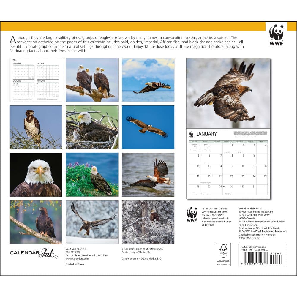 Eagles WWF 2025 Wall Calendar First Alternate Image width="1000" height="1000"