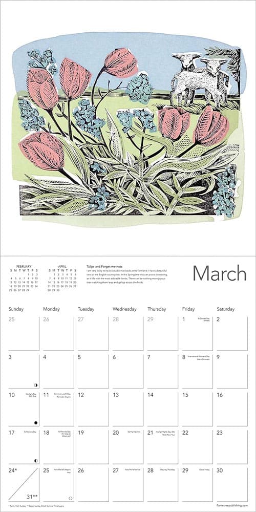 Harding Angela 2024 Wall Calendar March