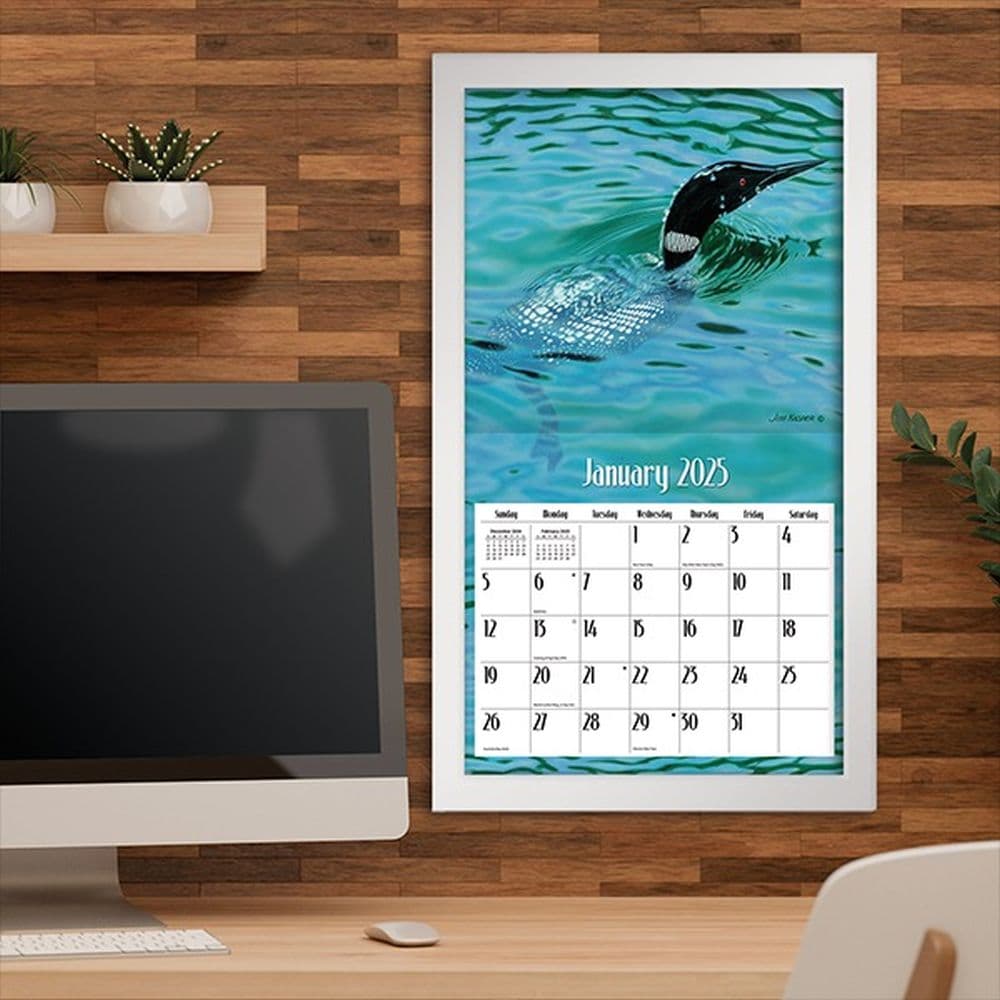 Loons on the Lake by Jim Kasper 2025 Wall Calendar