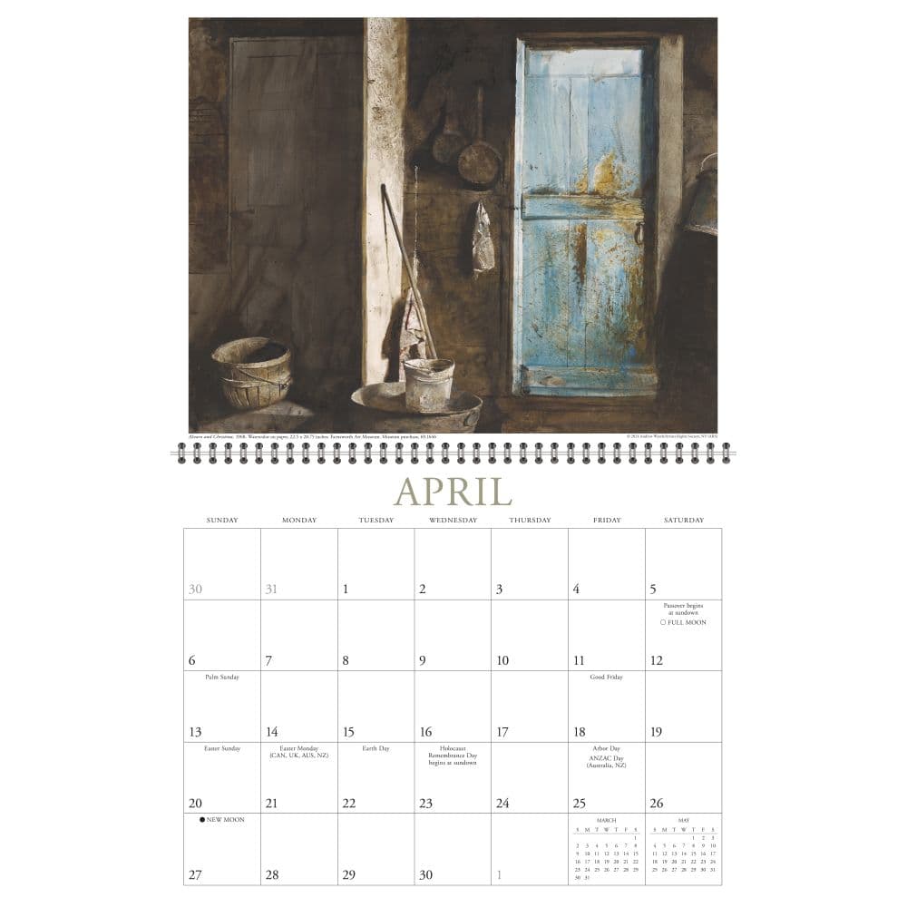 Art Of Andrew Wyeth 2025 Wall Calendar