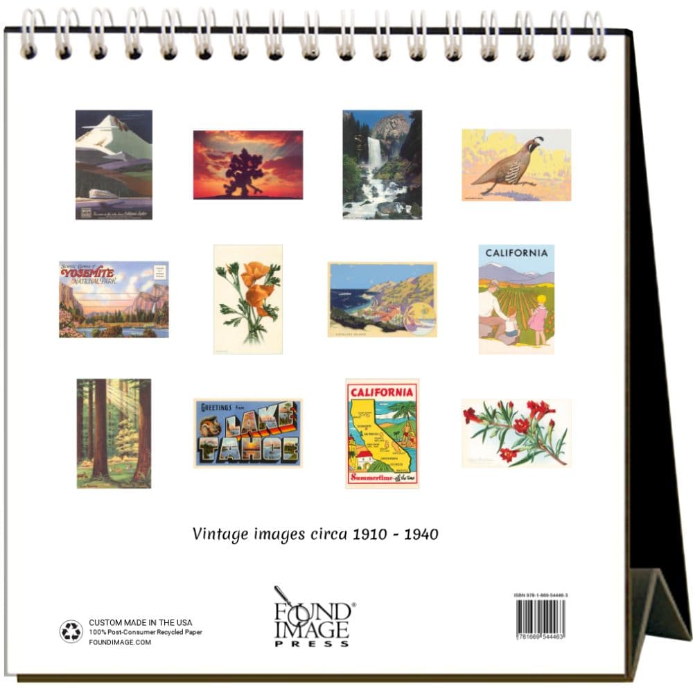 Nostalgic California 2025 Easel Desk Calendar First Alternate Image width="1000" height="1000"