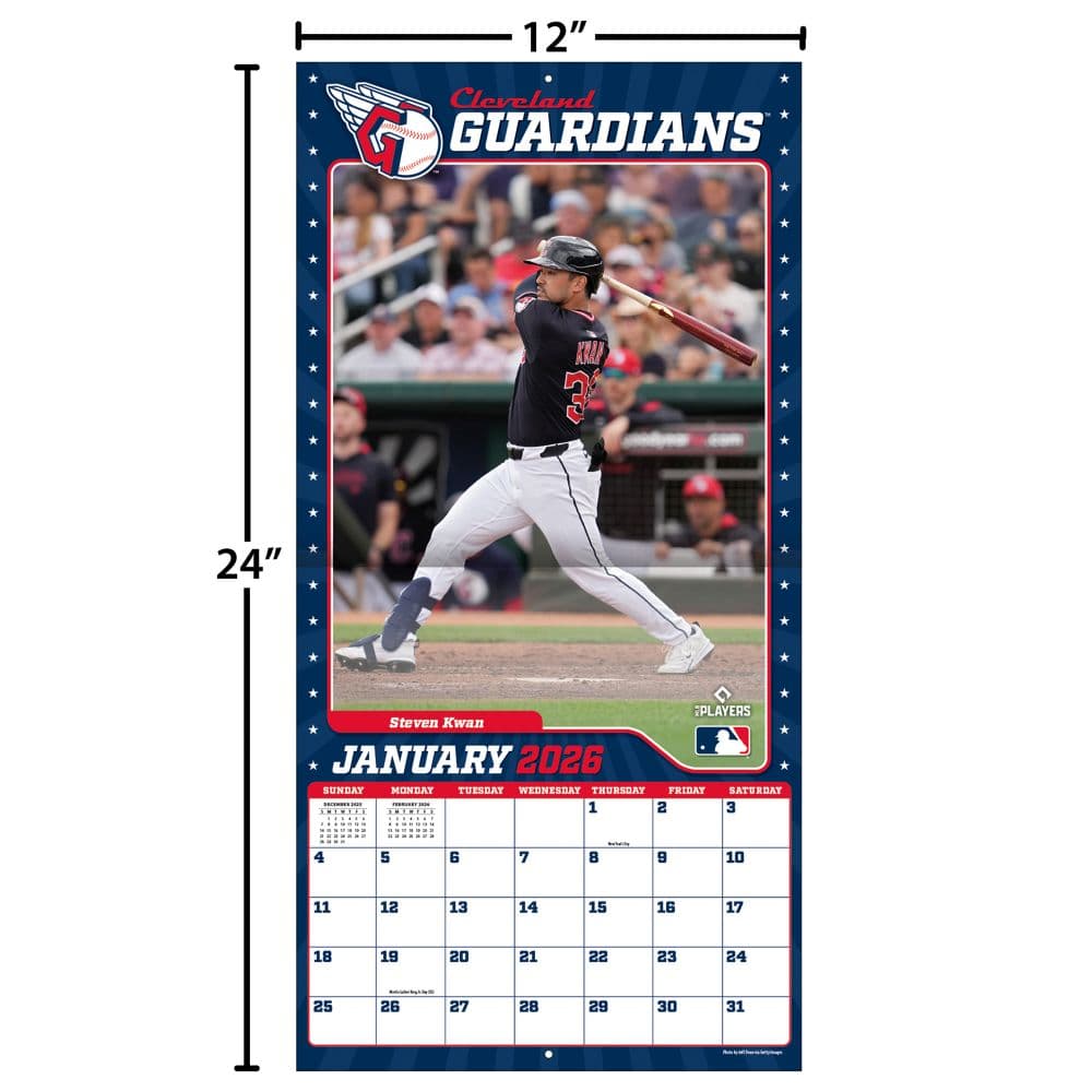 MLB Cleveland Guardians 2026 Fourth Calendar First Alternate Image