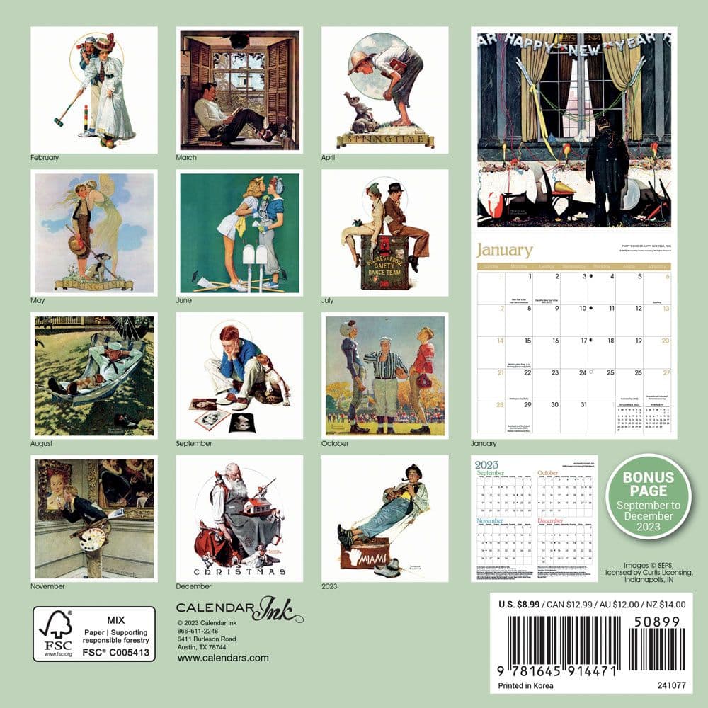 Rockwell 2024 Mini Wall Calendar