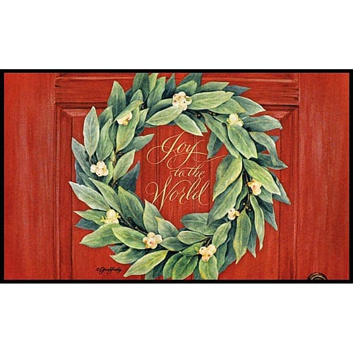 Joy To The World Decorative Doormat by Jane Shasky Main Image