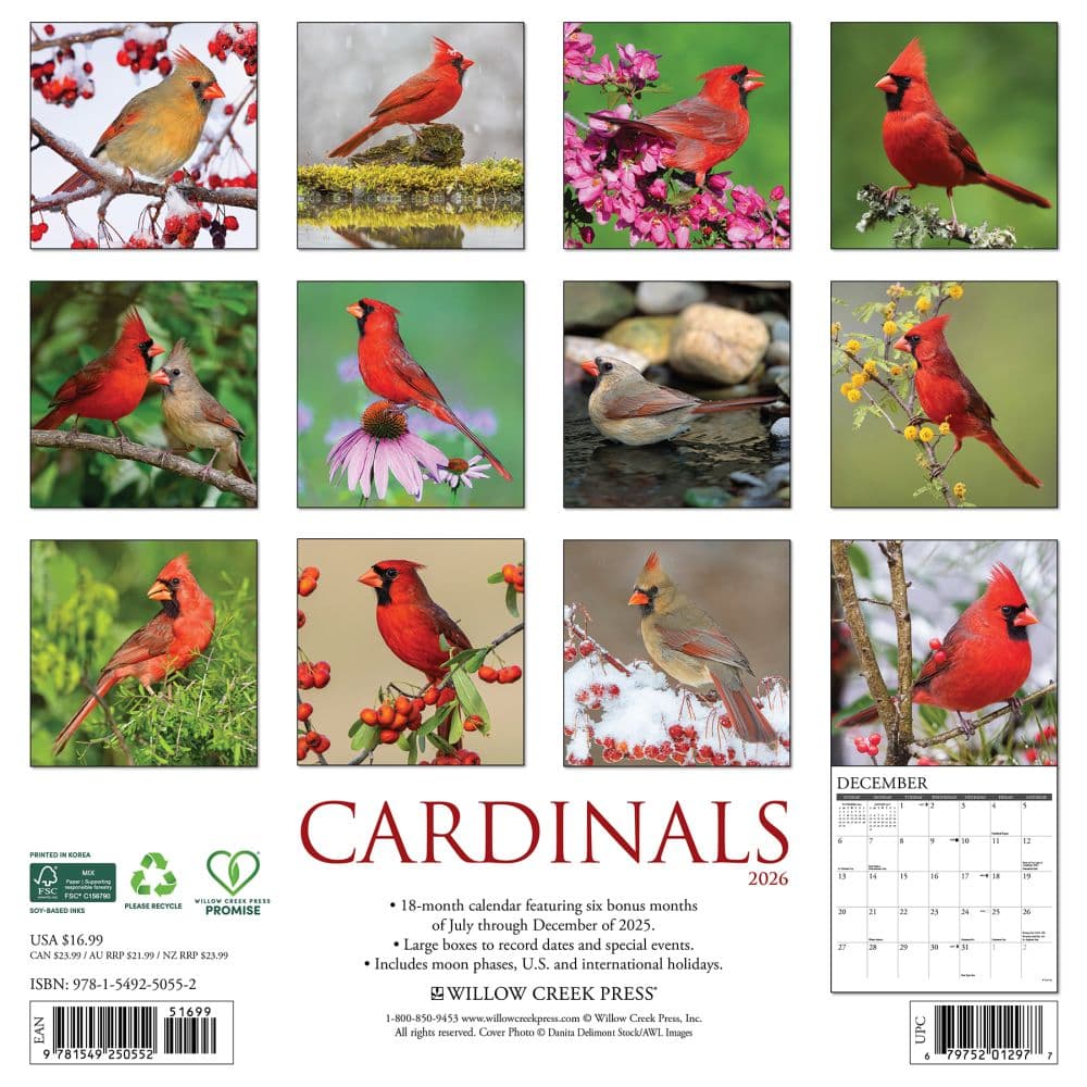 Cardinals 2026 Wall Calendar First Alternate Image