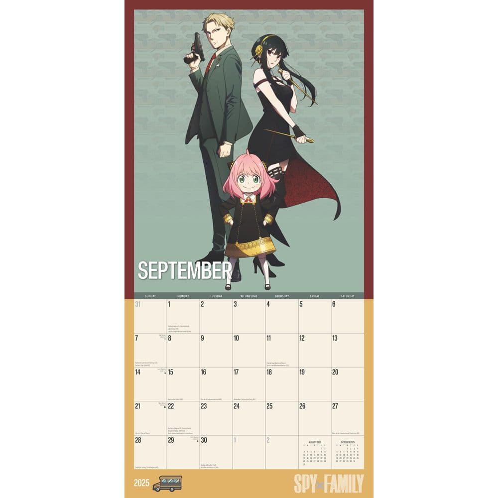 Spy X Family 2025 Wall Calendar Third Alternate Image