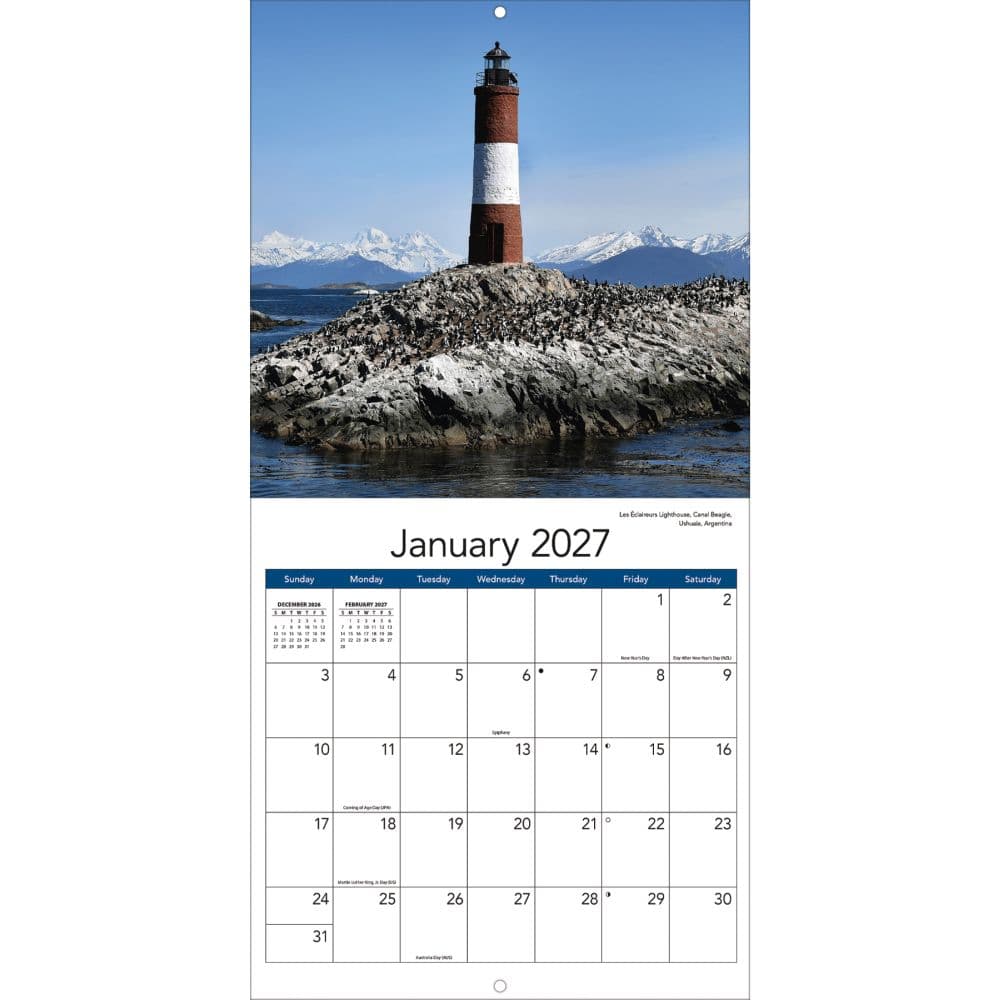 Lighthouses Photo 2027 Mini Wall Calendar Third Alternate Image