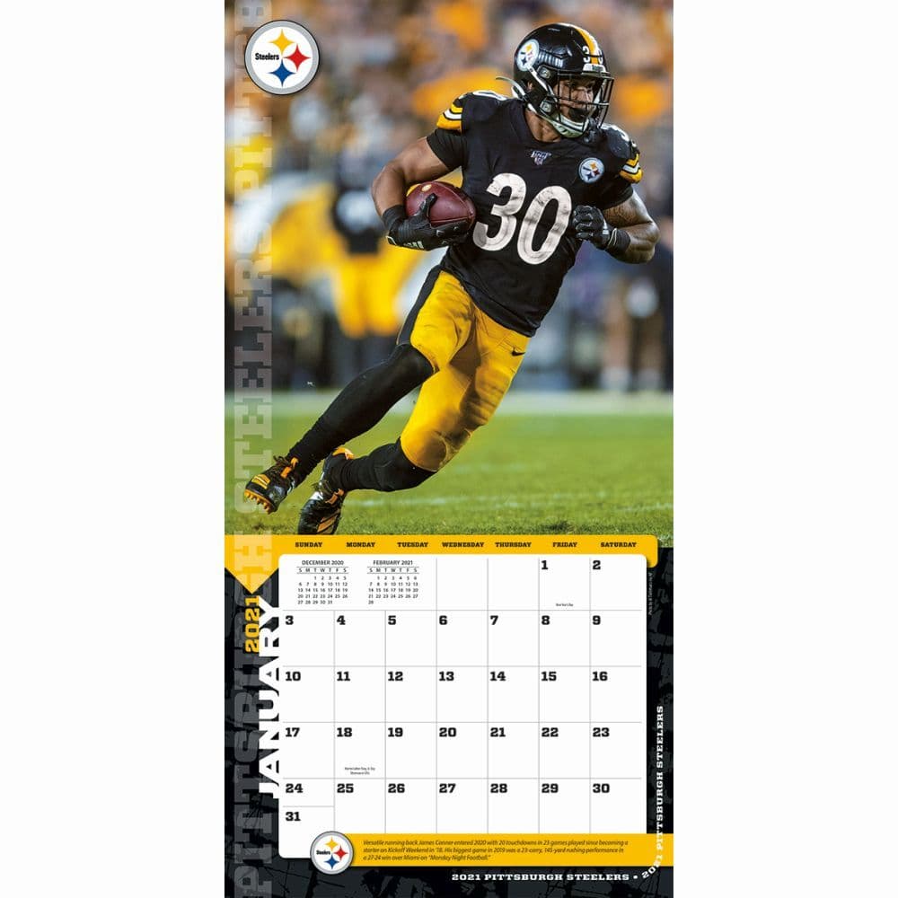 NFL Pittsburgh Steelers Bonus Wall Calendar Calendars