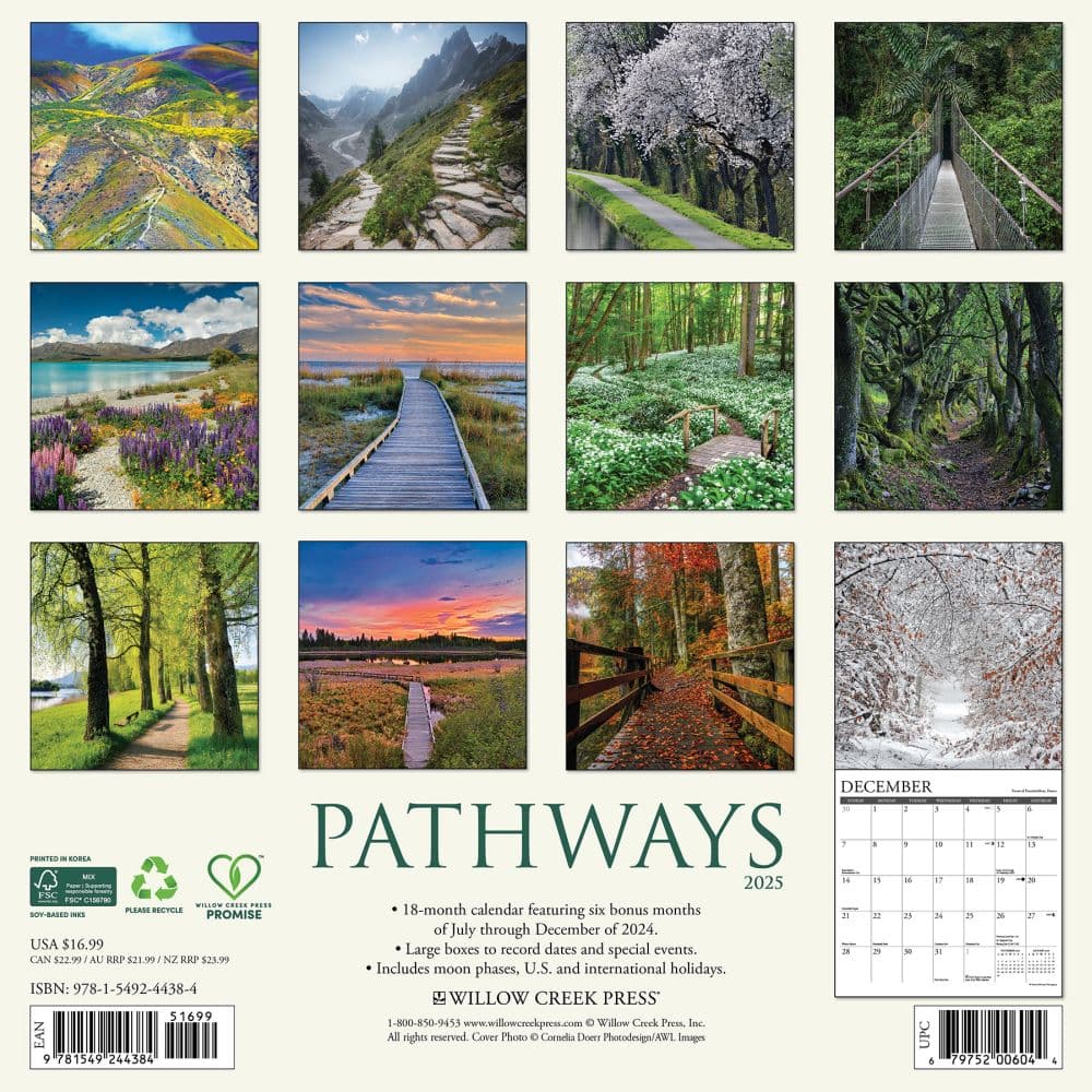 Pathways 2025 Wall Calendar