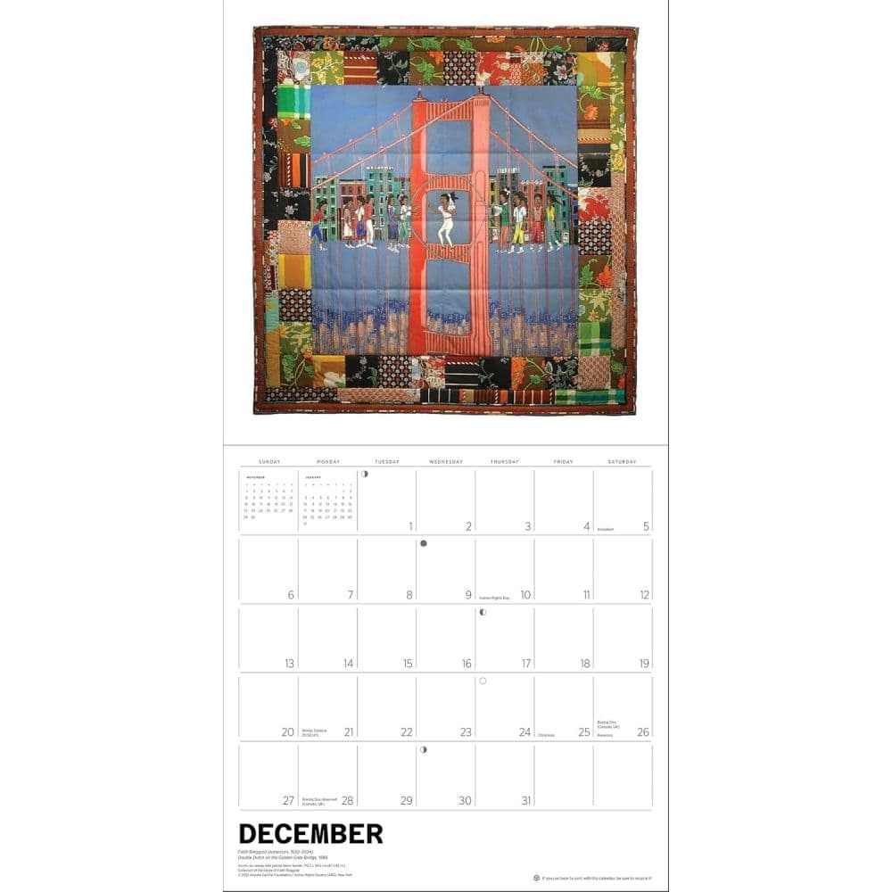 Faith Ringgold 2026 Wall Calendar Third Alternate Image