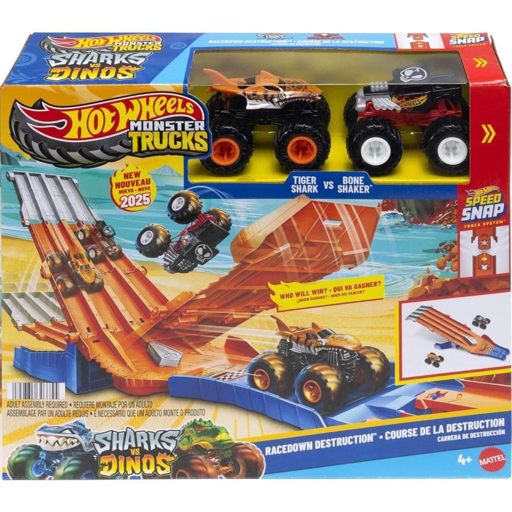 Hot Wheels Monster Trucks Race Down Destruction Playset Fifth  Alternate Image