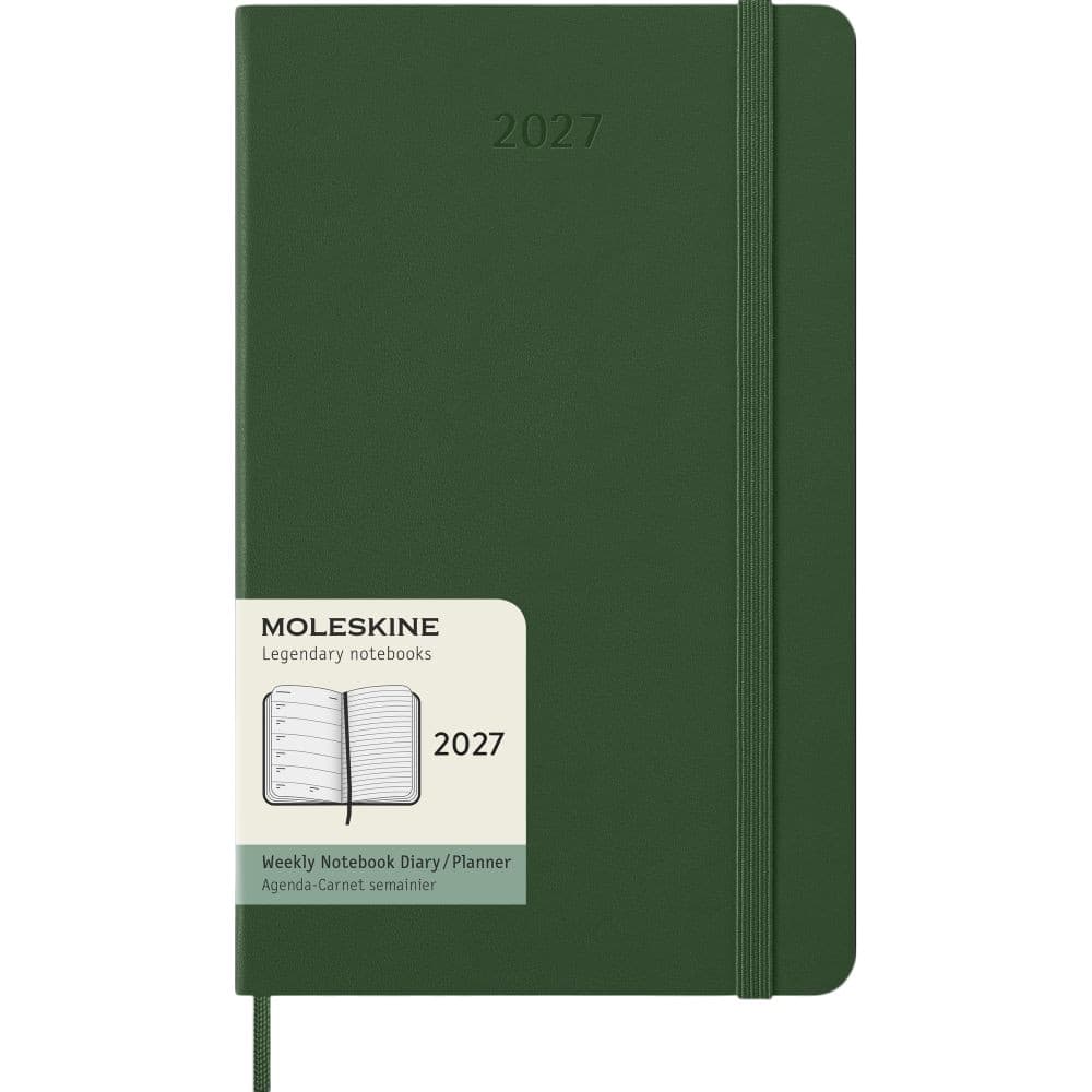 image Moleskine Myrtle Green Large Hard Cover 2027 Weekly Planner Main Product Image
