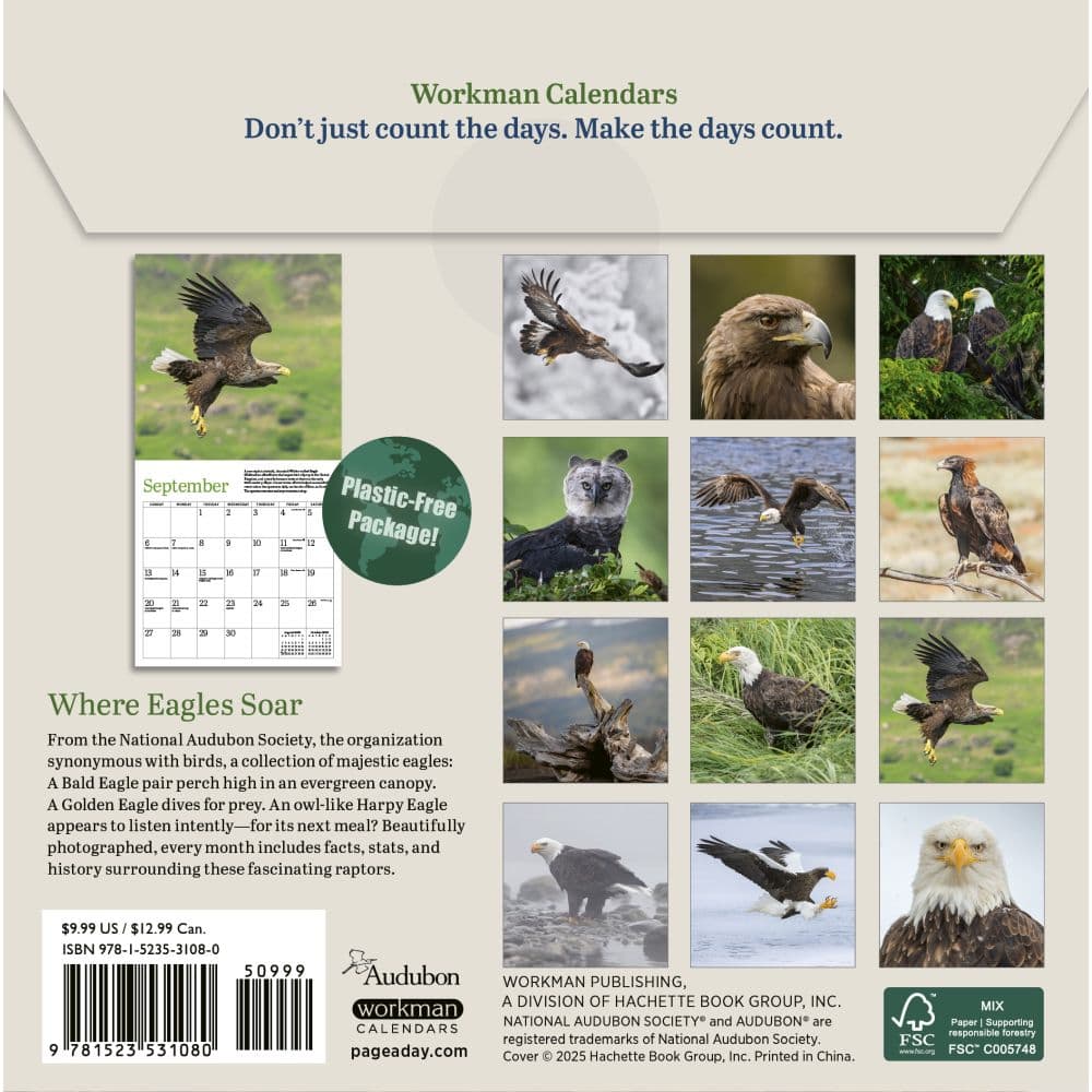 Audubon Eagles 2026 Mini Wall Calendar First Alternate Image