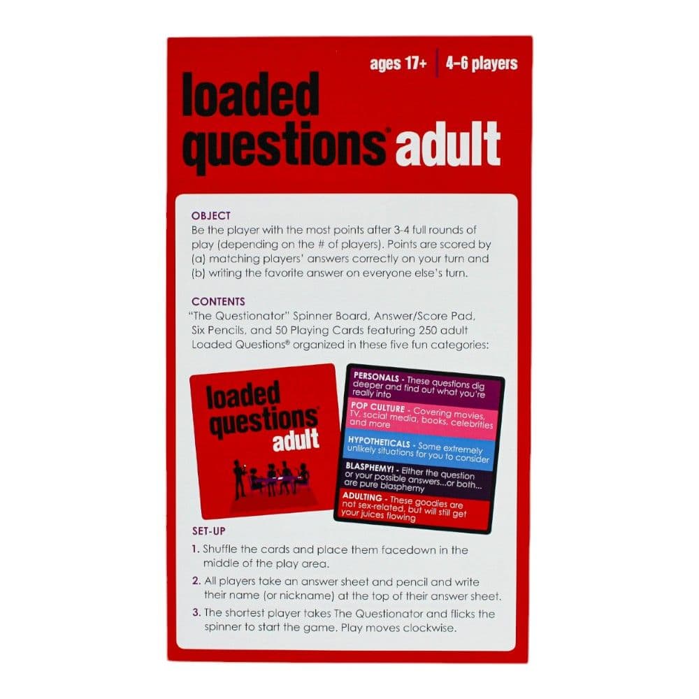 Adult Loaded Questions Board Game Tenth Alternate Image