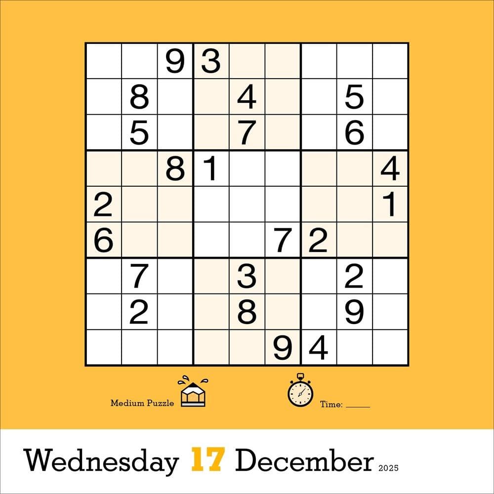 Sudoku 2025 Desk Calendar Second Alternate Image width=&quot;1000&quot; height=&quot;1000&quot;