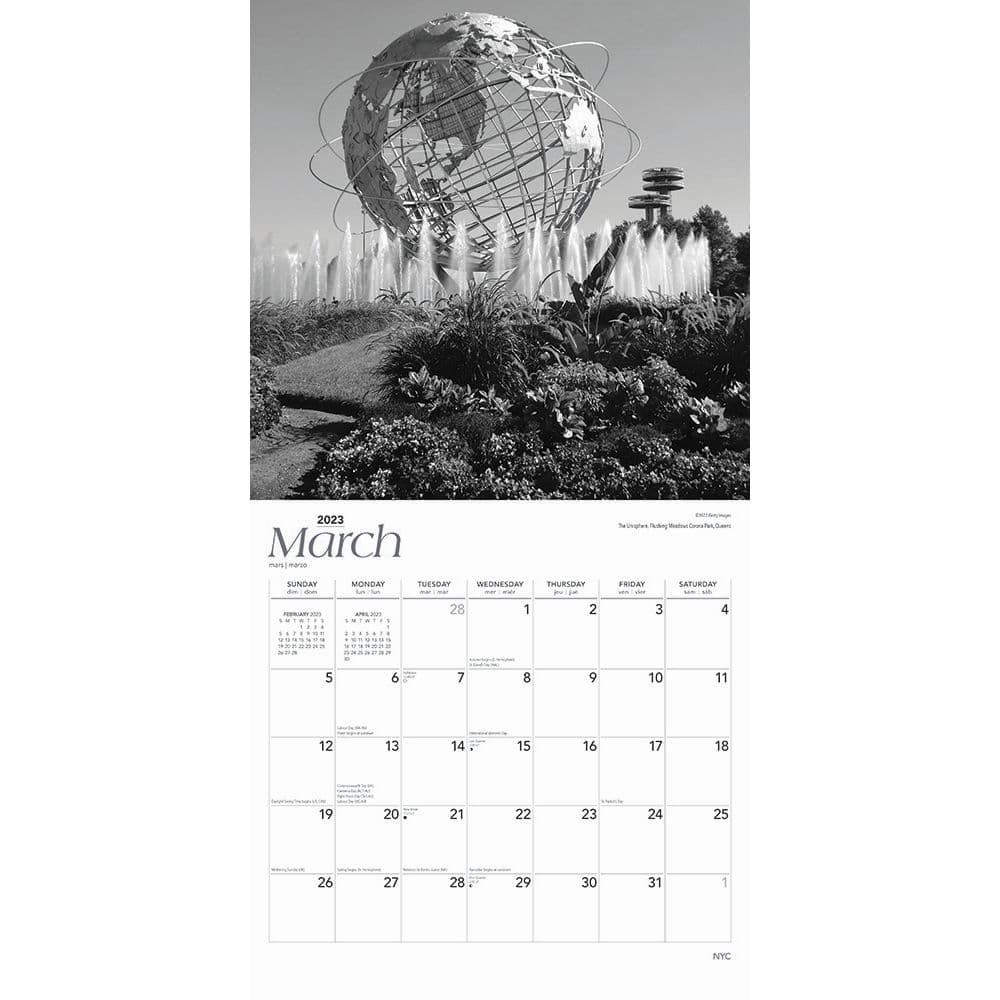 New York City B&W 2023 Wall Calendar - Calendars.com