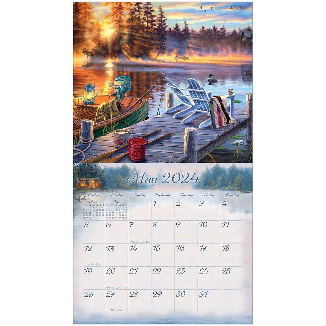 Cabin View Bush 2024 Wall Calendar