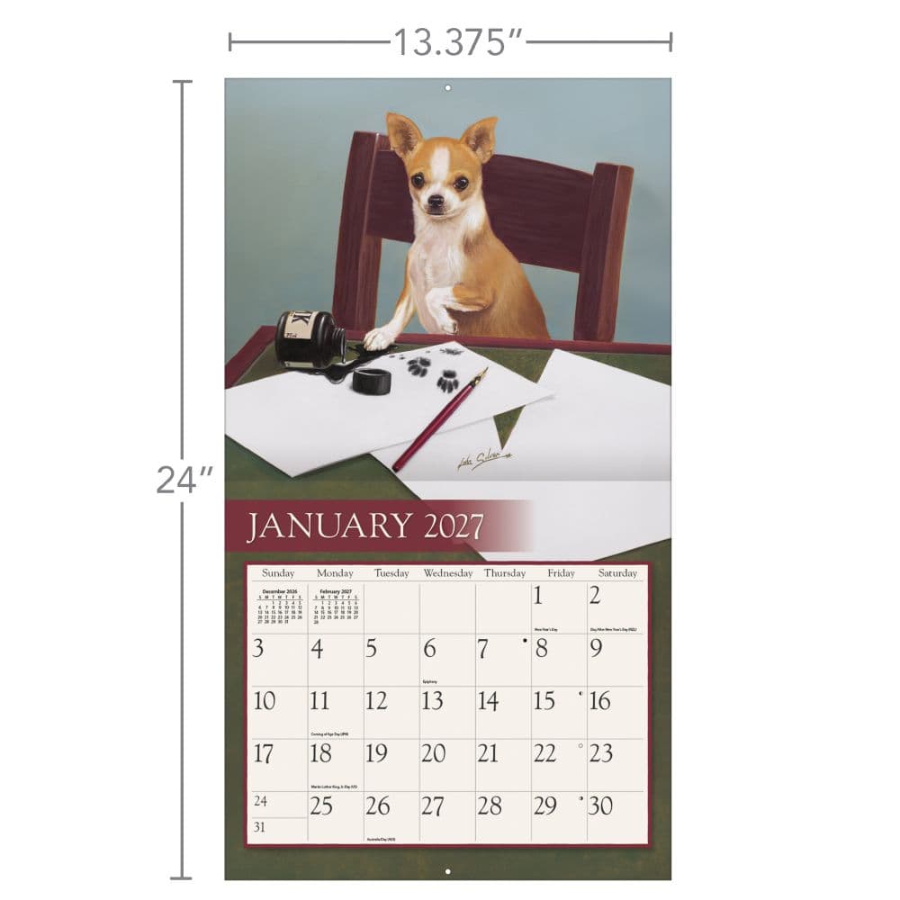 Love of Dogs 2027 Wall Calendar by John Silver Third Alternate Image