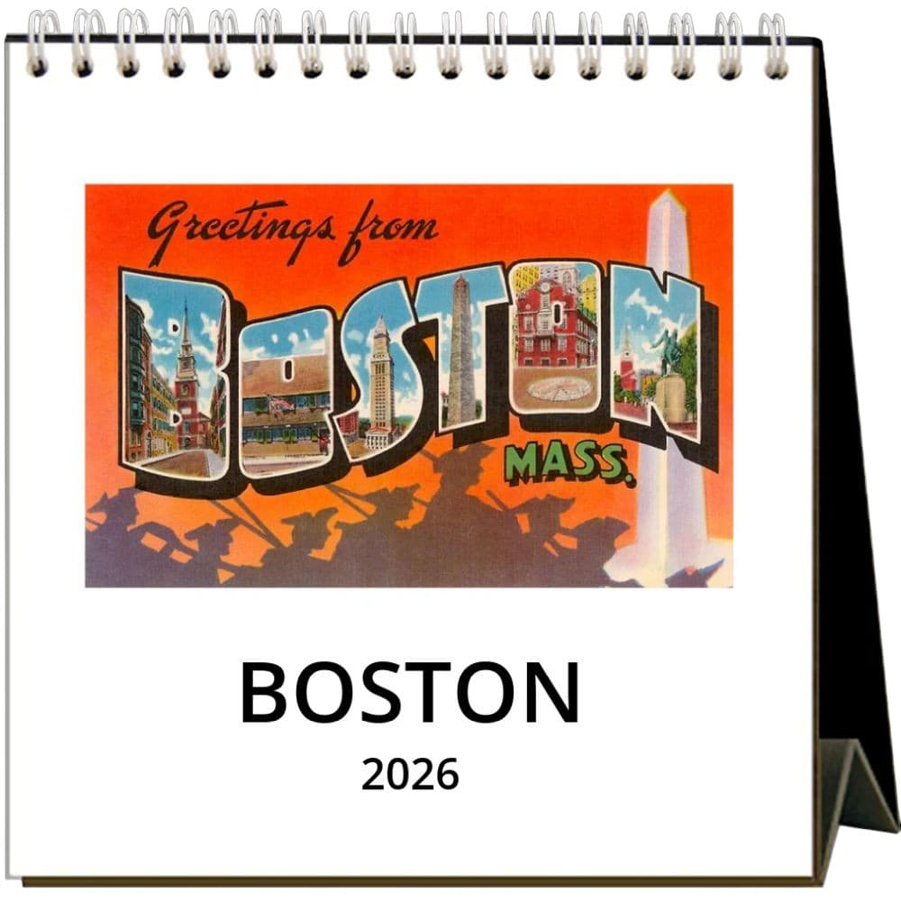 Boston Nostalgic 2026 Easel Desk Calendar Main Product Image