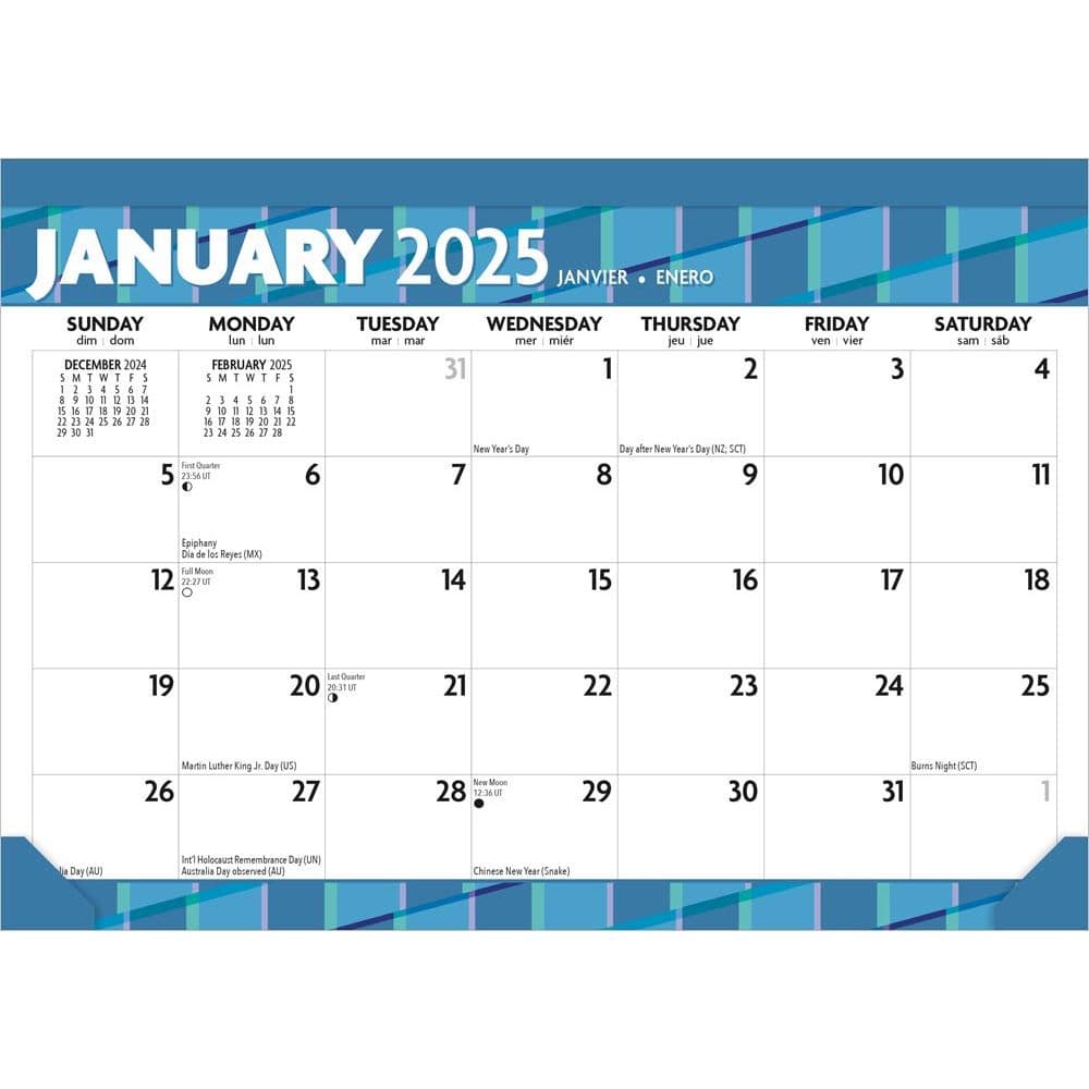 Large Print 2025 Desk Calendar - Calendars.com