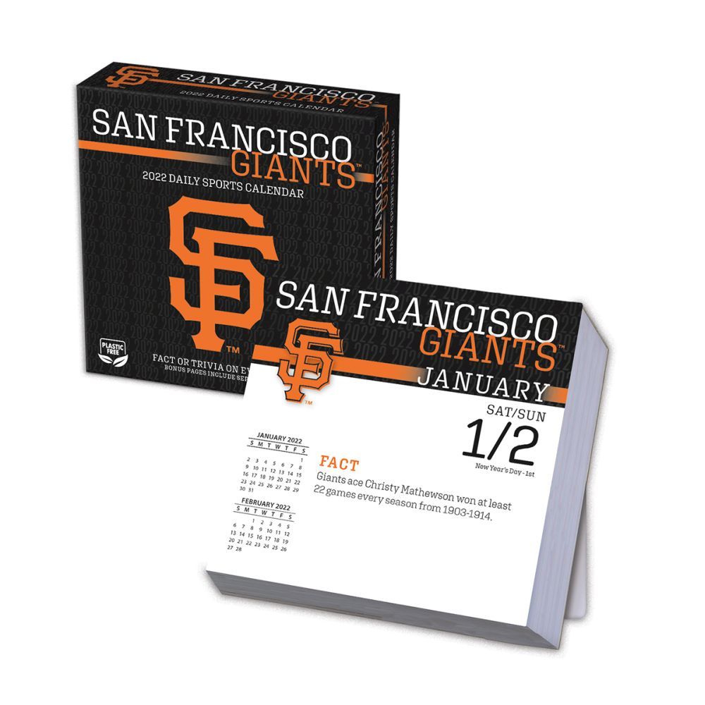 Mlb San Francisco Giants 2022 Desk Calendar Calendars Com