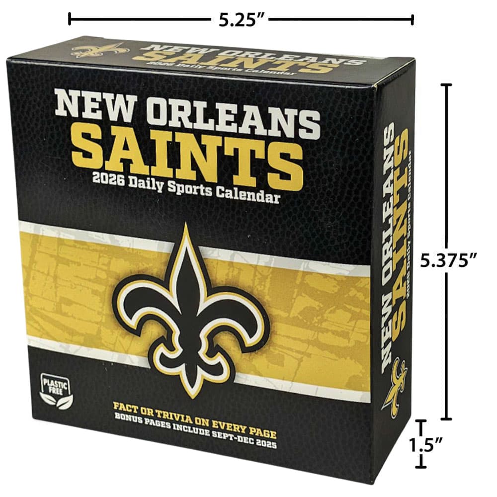 NFL New Orleans Saints 2026 Desk Calendar Fifth Alternate Image
