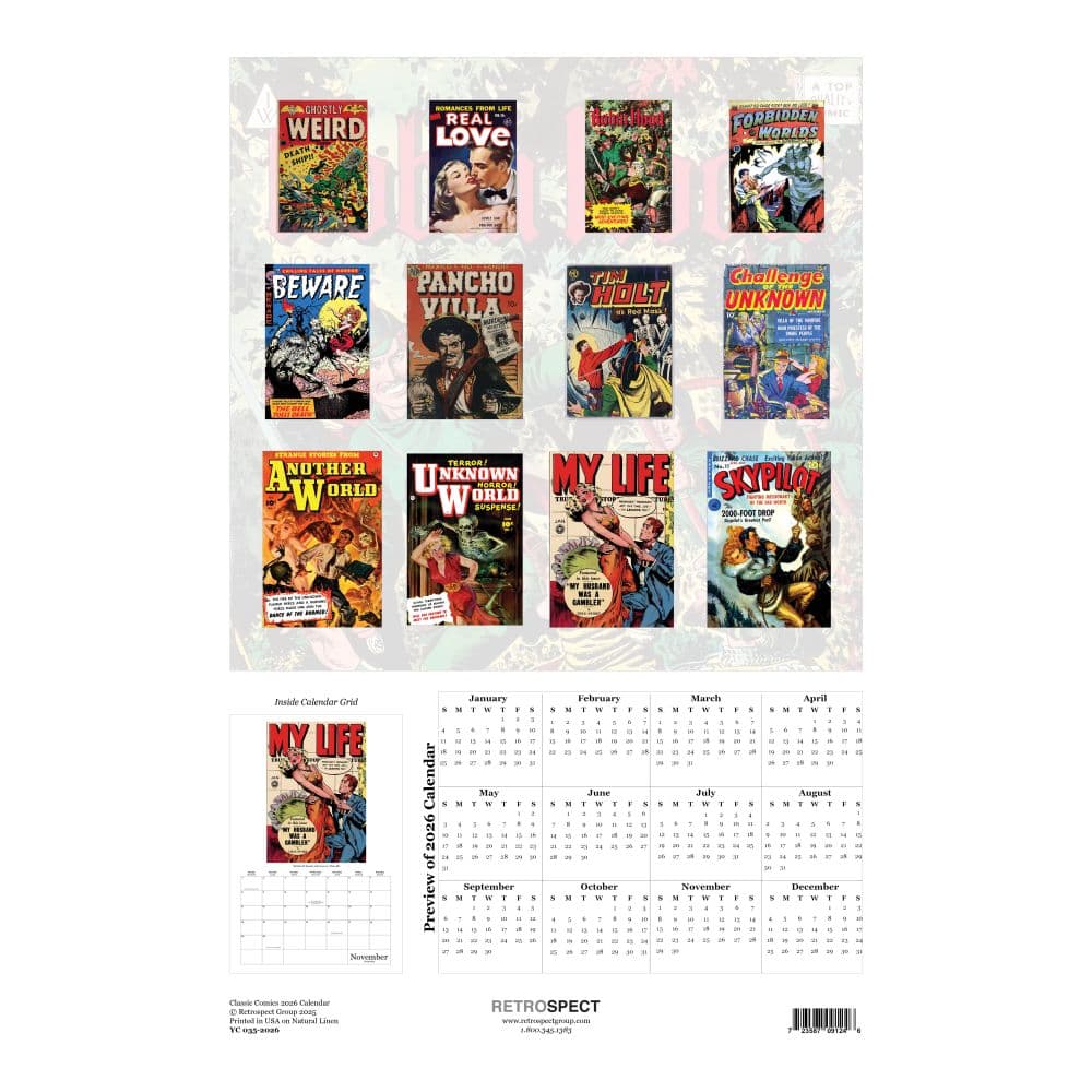 Classic Comic 2026 Wall Calendar First Alternate Image