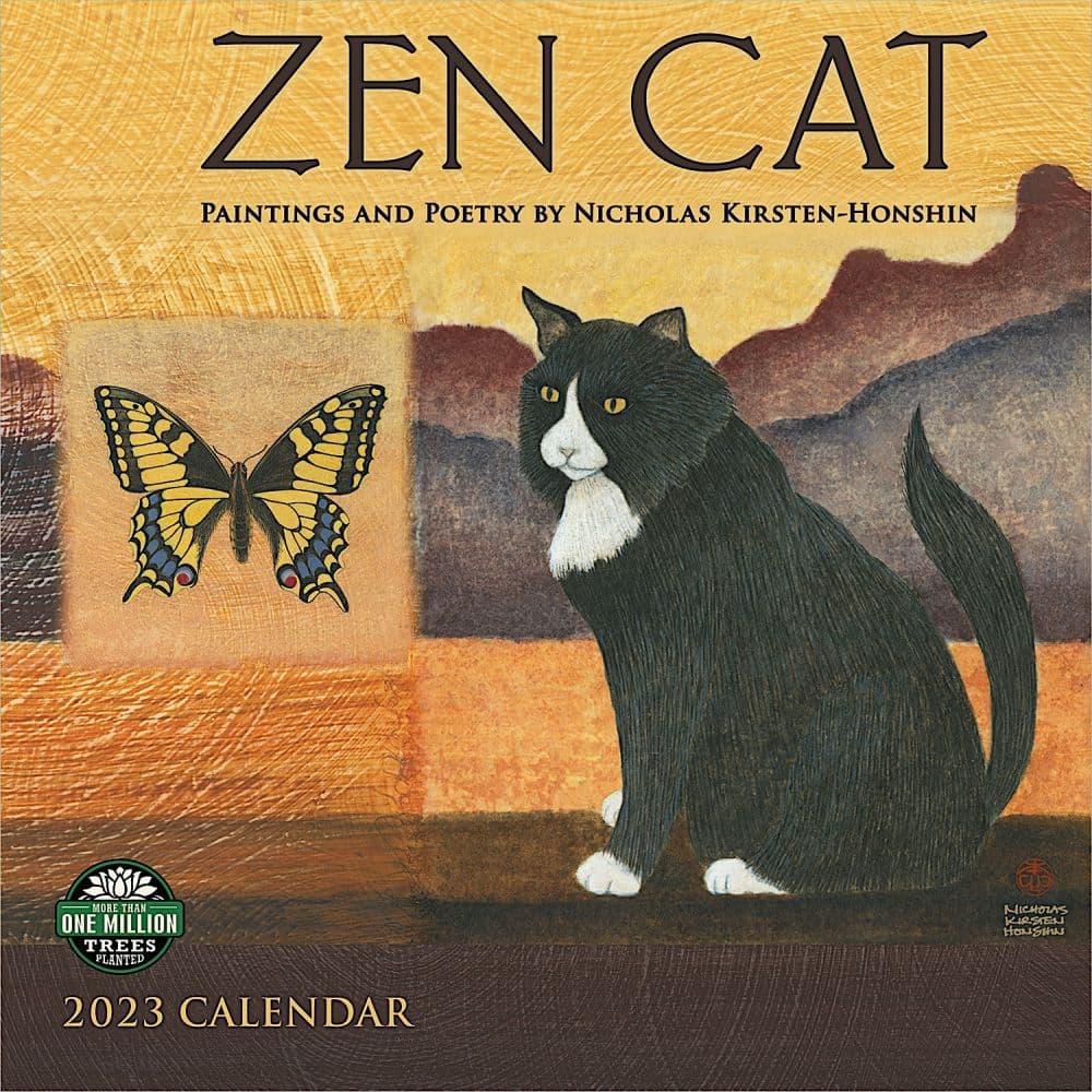 Zen Cat 2023 Wall Calendar