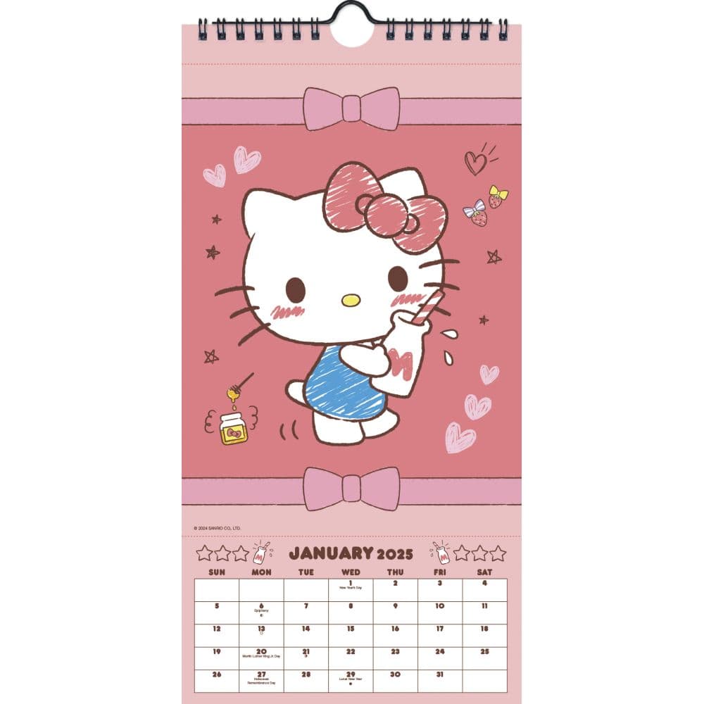 Hello Kitty and Friends 2025 Slim Wall Calendar Second Alternate Image width=&quot;1000&quot; height=&quot;1000&quot;