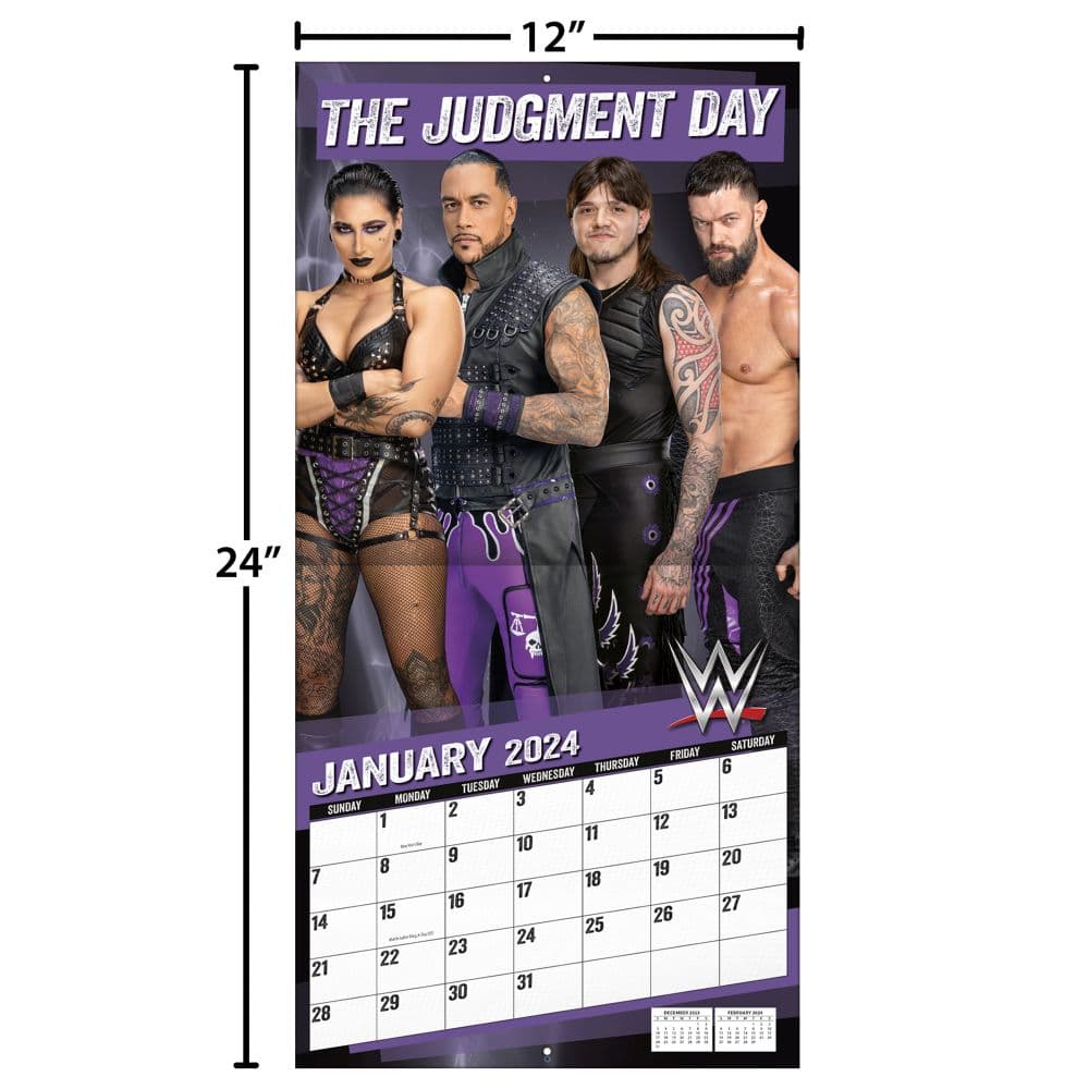WWE Superstars 2024 Wall Calendar Fifth Alternate Image width=&quot;1000&quot; height=&quot;1000&quot;