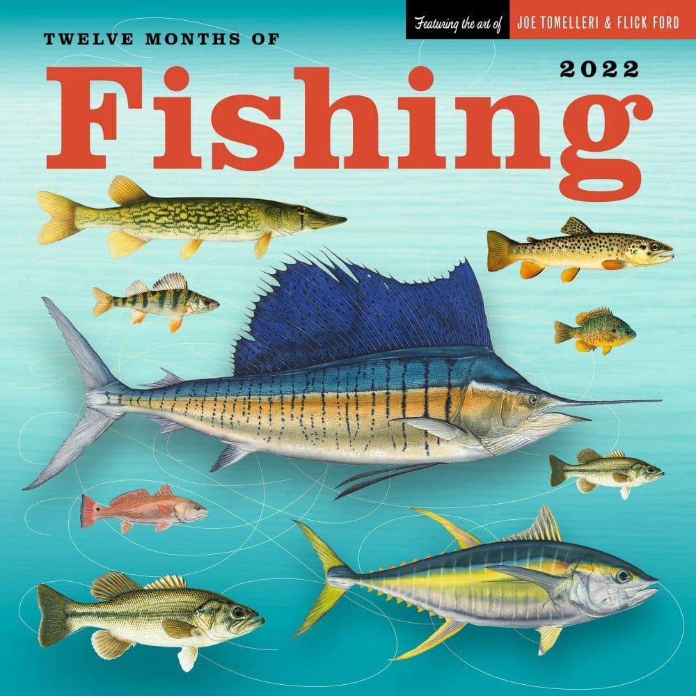 Fishing Illustrations 2022 Wall Calendar - Calendars.com